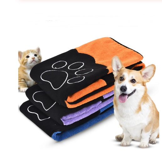Absorbent Pet Bath Towel Quick-Drying Soft Cotton