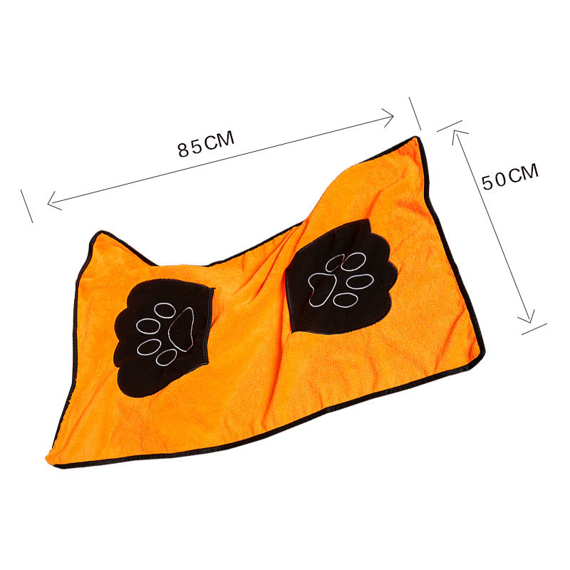 Absorbent Pet Bath Towel Quick-Drying Soft Cotton