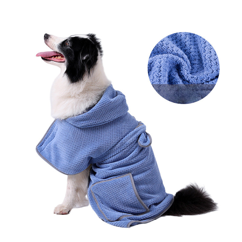 High Absorbent Pet Bath Robe Quick-Drying Soft Towel