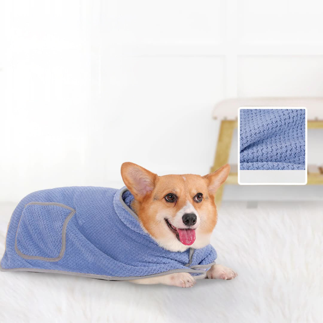 High Absorbent Pet Bath Robe Quick-Drying Soft Towel
