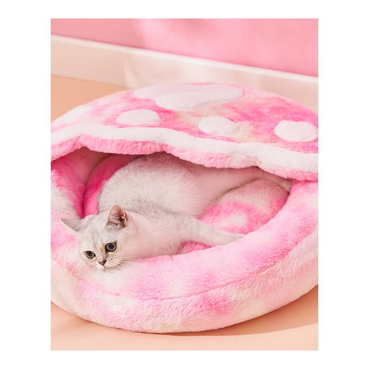 Enclosed Pet Bed For Warm Comfortable Winter Sleep
